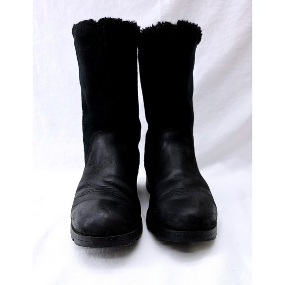 Sorel Emelie Black Foldover Boots - Size 6.5 - Picture 2 of 7